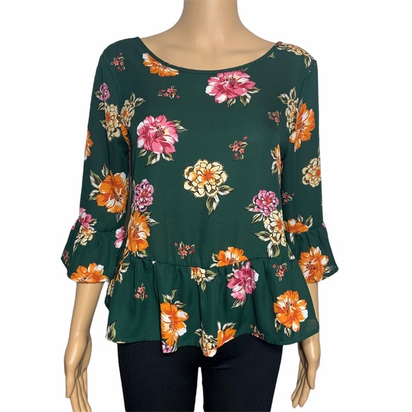 one clothing Blouse open back 3/4 Sleeve - Picture 1 of 9